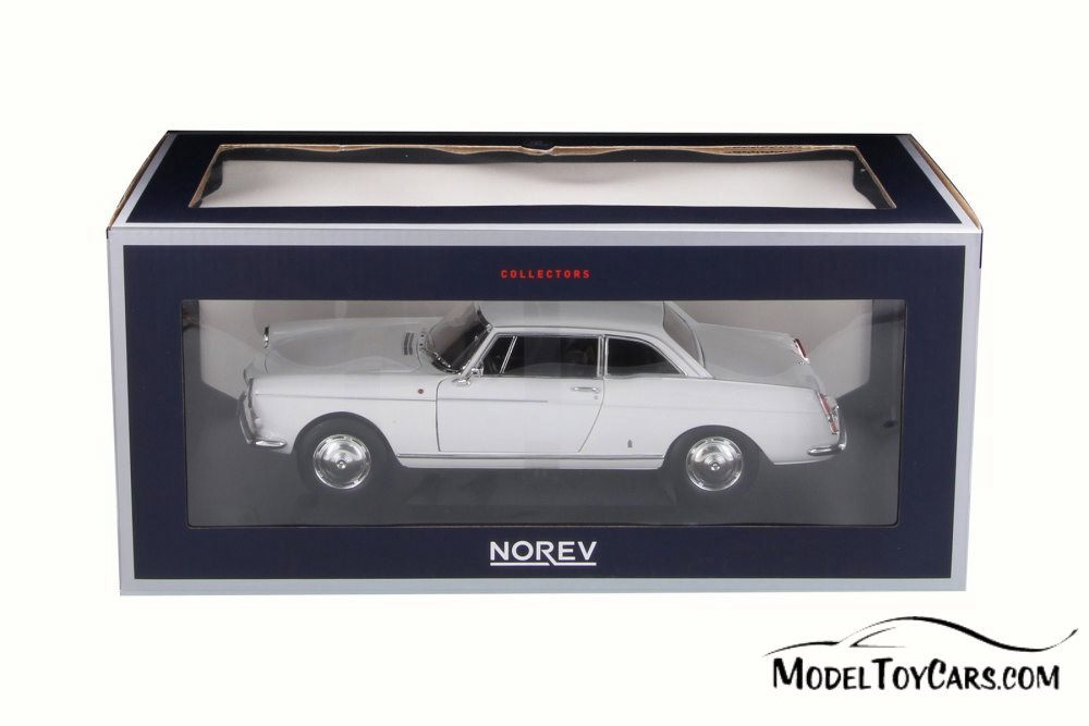 1967 Peugeot 404 Coupe, White - Norev 184831 - 1/18 Scale Diecast Model Toy  Car