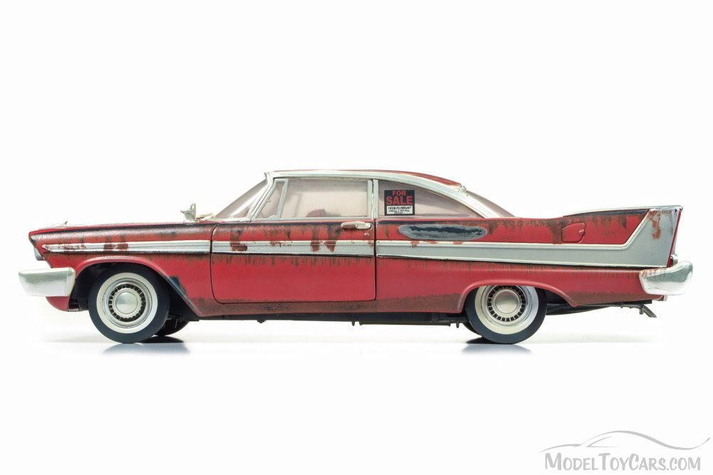 1958 Plymouth Fury, Red w/ Rust - Auto World AWSS119 - 1/18 Scale Diecast Model Toy Car