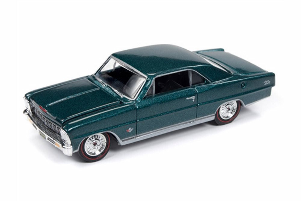 1966 Chevy Nova SS, Turquoise - Round 2 RC009/48B - 1/64 scale