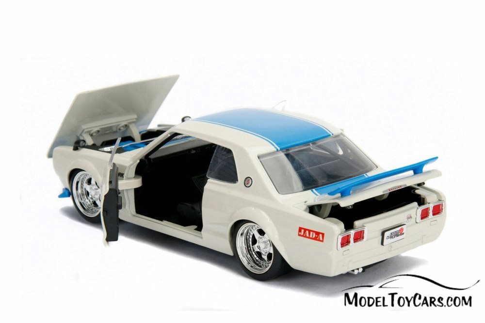 1971 Nissan Skyline GT-R Hard Top, White with blue - Jada 30009DP1