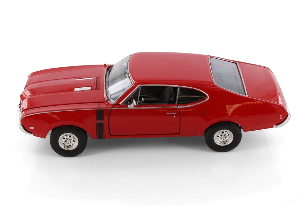 1968 Oldsmobile 442, Red - Welly 24024WR - 1/24 Scale Diecast Model Toy Car
