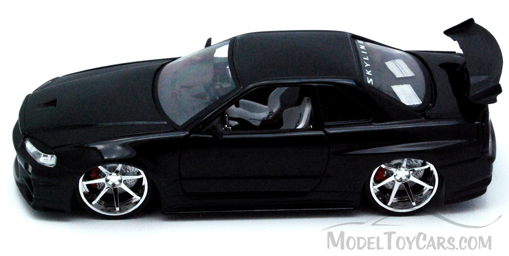 Nissan Skyline GT-R, Black - Jada Toys Bigtime Kustoms 92356 - 1/24 scale Diecast Model Toy Car (Brand New, but NOT IN BOX)