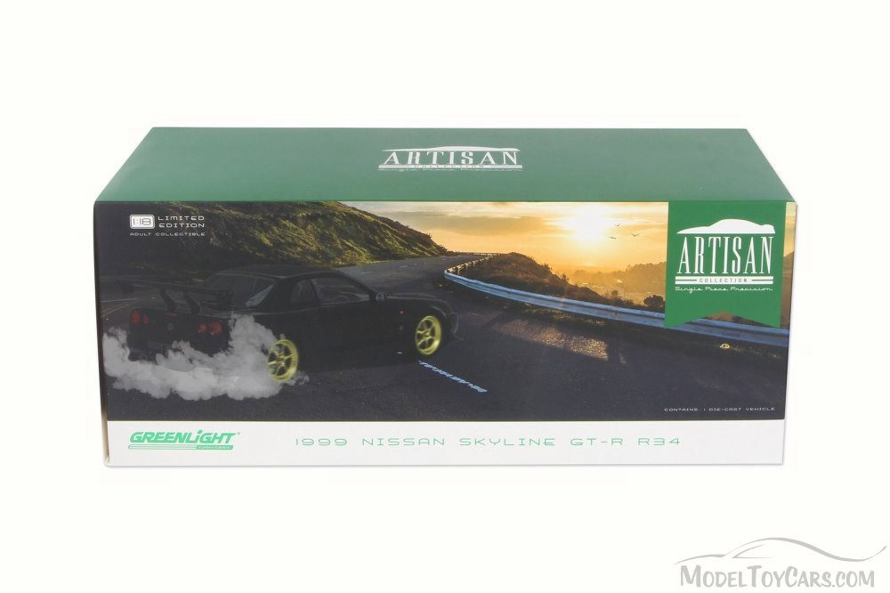 【LEDギミック】GREENLIGHT 1999 SKYLINE GTR 1999 NISSAN SKYLINE GT-R RED WITH LED LIGHTS 1:18 SCALE BY