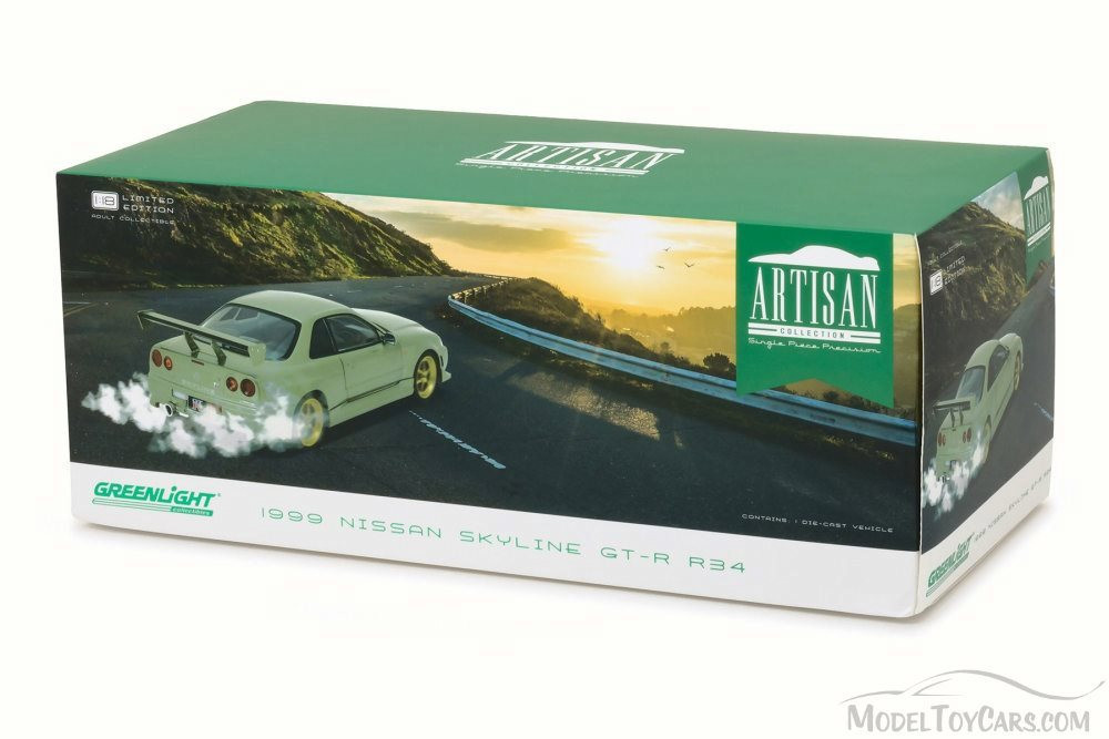 【LEDギミック】GREENLIGHT 1999 SKYLINE GTR Greenlight 1999 Nissan Skyline Gt-R V-Spec (R34) Silver NEW