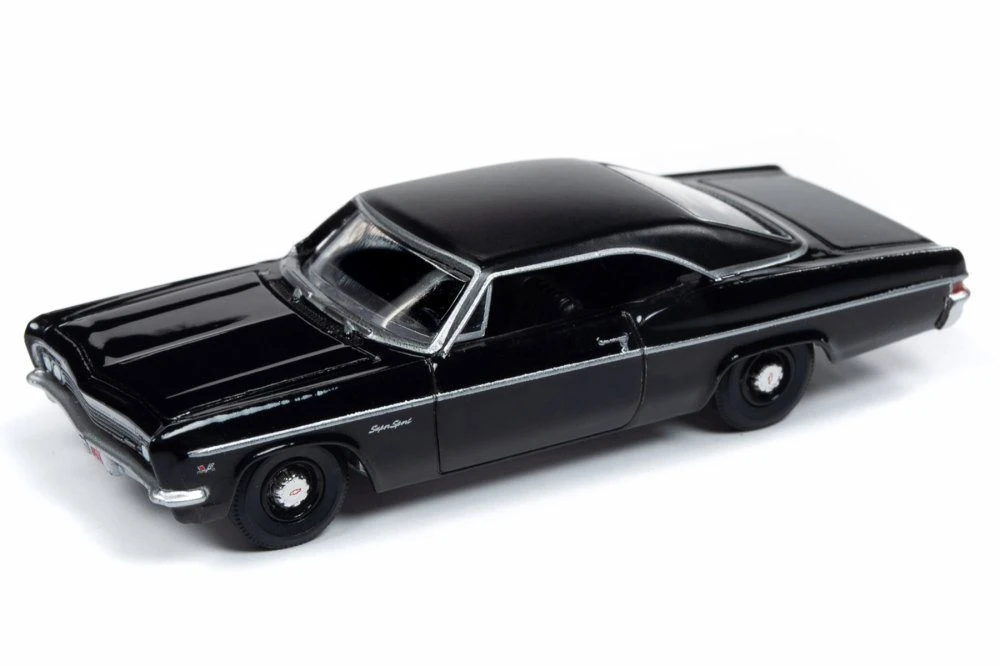 激レアチェイス Auto World 1966 Chevy Impala SS 1966 Chevy Impala SS, Gloss Black - Auto World AW64212/48B - 1/64