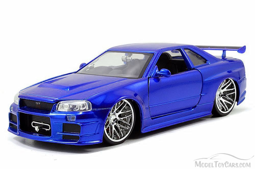 Fast & Furious Brian's Nissan Skyline GT-R, Candy-  Toys 97173 - 1/24 Scale Diecast Model Toy Car