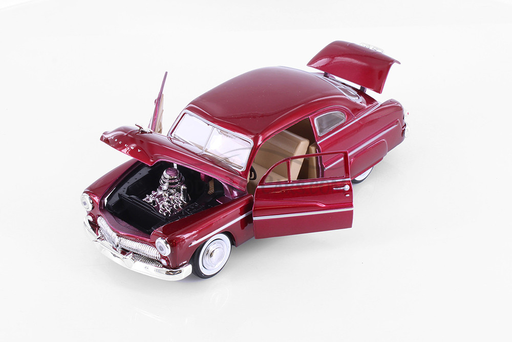 1949 Mercury Eight Coupe, Red - Motormax 73225 - 1/24 scale Diecast Model Toy Car