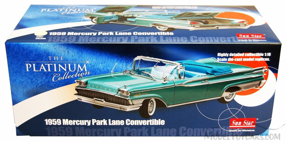 1959 Mercury Park Lane Convertible, Yellow - Sun Star 5152