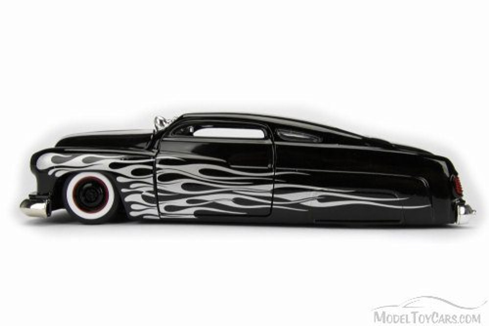 1951  Mercury Hard Top, Black w/ Flames - Jada 99062DP1 - 1/24 Scale Diecast Model Toy Car