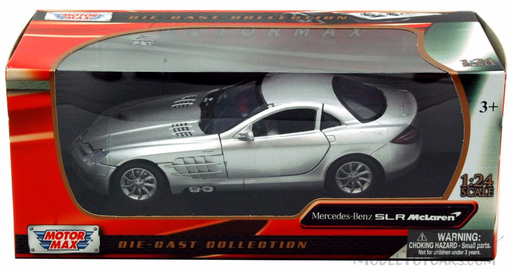 Mercedes Benz SLR McLaren, Silver - Motormax 73306 - 1/24 scale