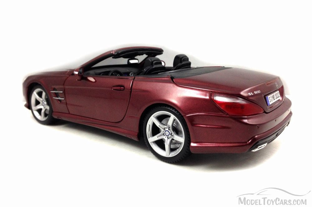 2012 Mercedes-Benz SL 500 Convertible, Burgundy - Maisto