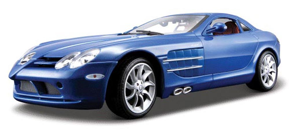 Mercedes Benz SLR McLaren, Blue - Maisto Premiere 36653 - 1/18