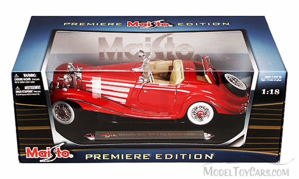 廉価販売中 1936 Mercedes-Benz 500 K Typ Special roadster red 1/18 Maisto PR 車  CAPATRONATO