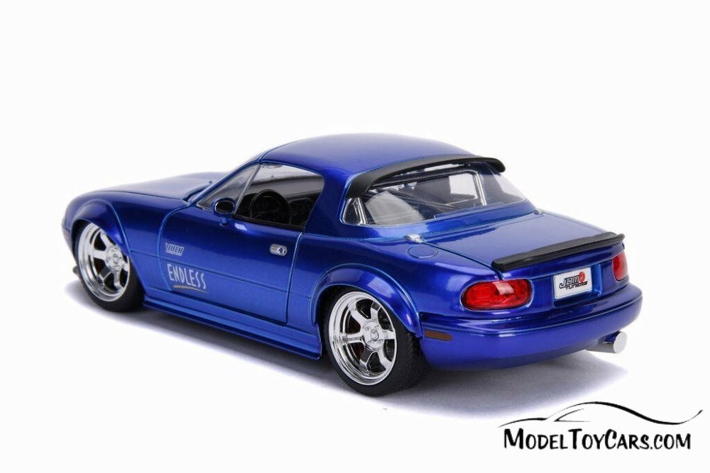 1990 Mazda Miata Hard Top, Candy Blue - Jada 30942 - 1/24 scale Diecast Model Toy Car