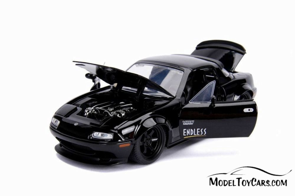 Jadatoys 1/24 ミアータ ユーノス ロードスター グロッシーブラック 1990 Mazda Miata Hard Top, Glossy Black - Jada 30936 - 1/24