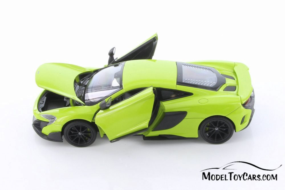 McLaren 675LT Hardtop, Bright Green - Welly 24089/4D - 1/24 scale Diecast Model Toy Car