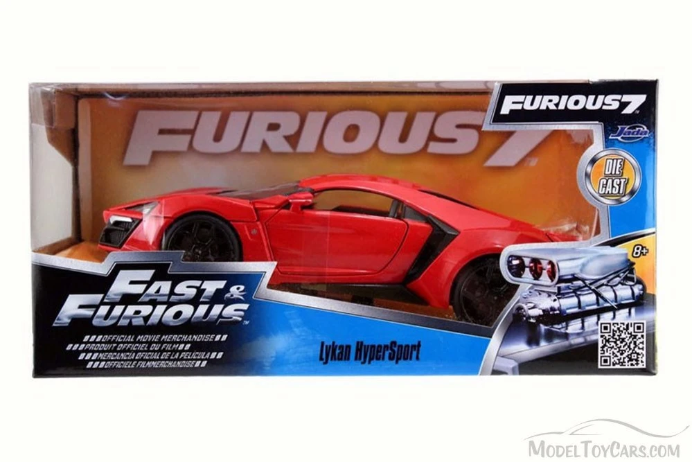 Lykan HyperSport, Red - JADA 97377 - 1/24 Scale Diecast Model Toy Car