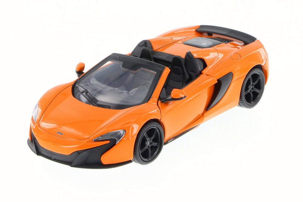 McLaren 650S Spider Convertible, Orange Convertible -  79325 - 1/24 Scale Diecast Model Toy Car
