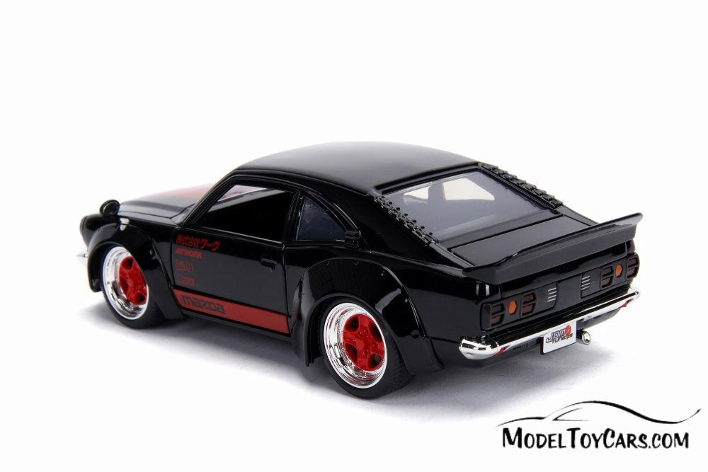 1974 Mazda RX-3, Black with Red - Jada 99775DP1 - 1/24 scale