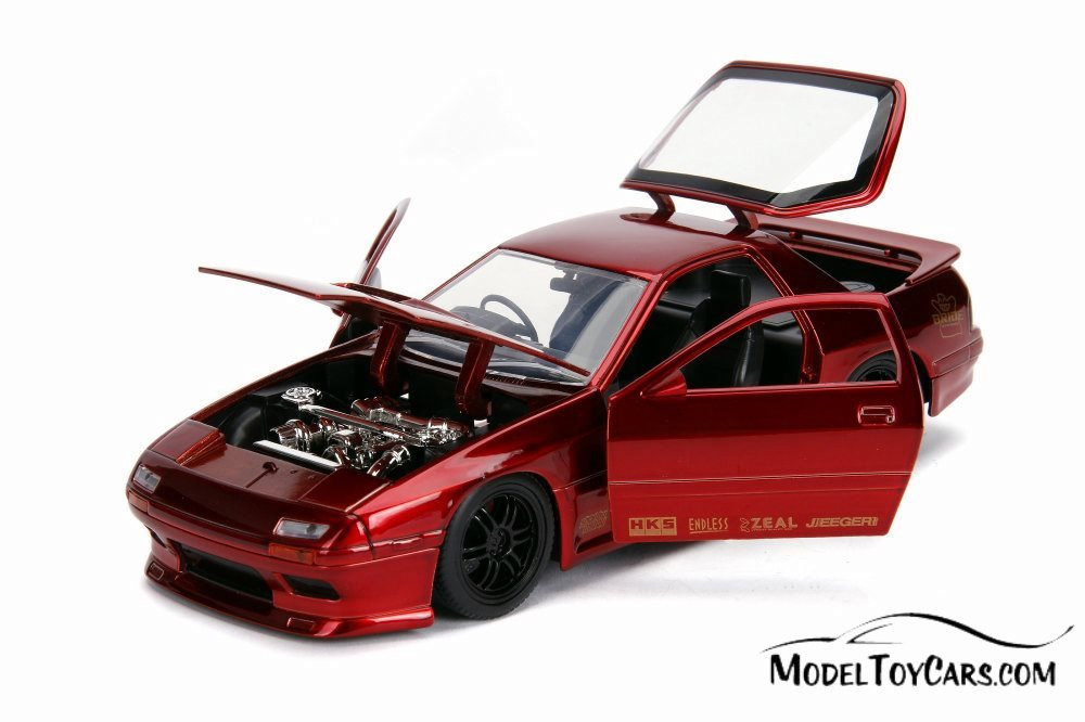 1985 Mazda RX-7 (FC), Red - Jada 99755DP1 - 1/24 scale Diecast Model Toy Car