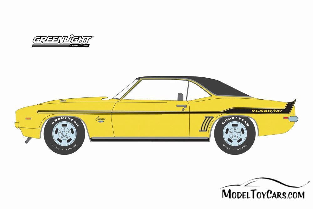 1969 Chevy Yenko Camaro, Daytona Yellow - Greenlight 37170C/48 - 1/64 Scale Diecast Model Toy Car