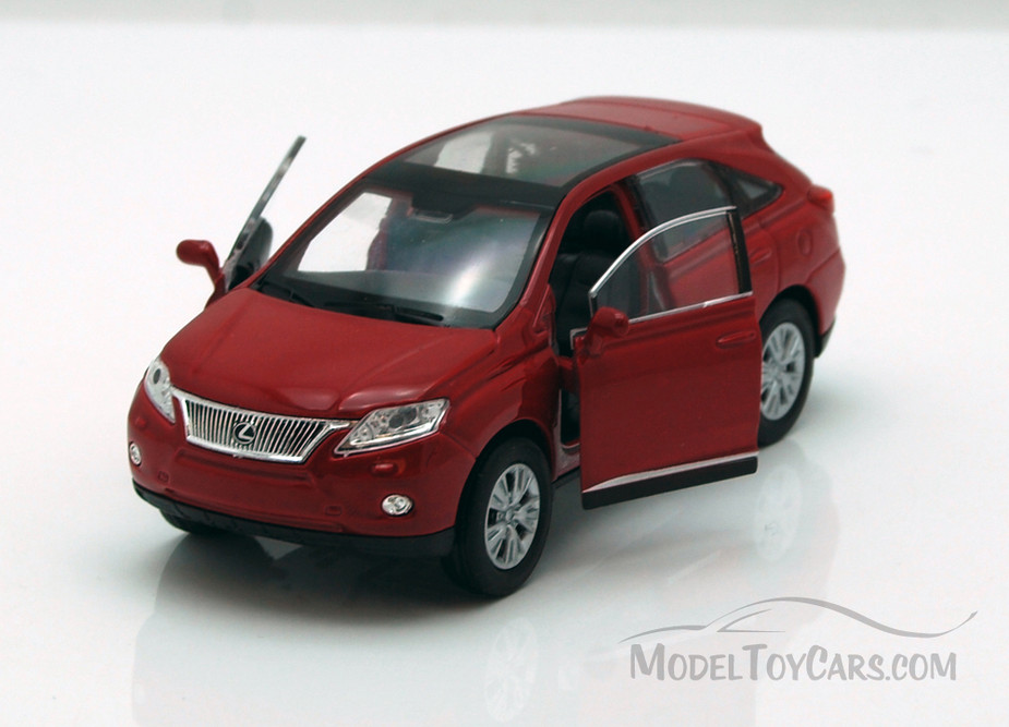 Lexus RX 450H SUV w/ Sunroof, Red - Welly 43641 - 4.5" Long Diecast Model Toy Car