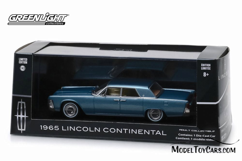 1965 Lincoln Continental Hard Top, Gray Metallic - Greenlight 86329 - 1/43  scale Diecast Model Toy Car