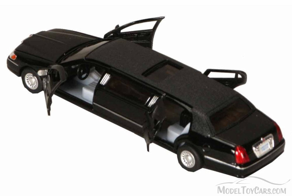 1999 Lincoln Town Car Stretch Limousine, Black - Kinsmart 7001DK