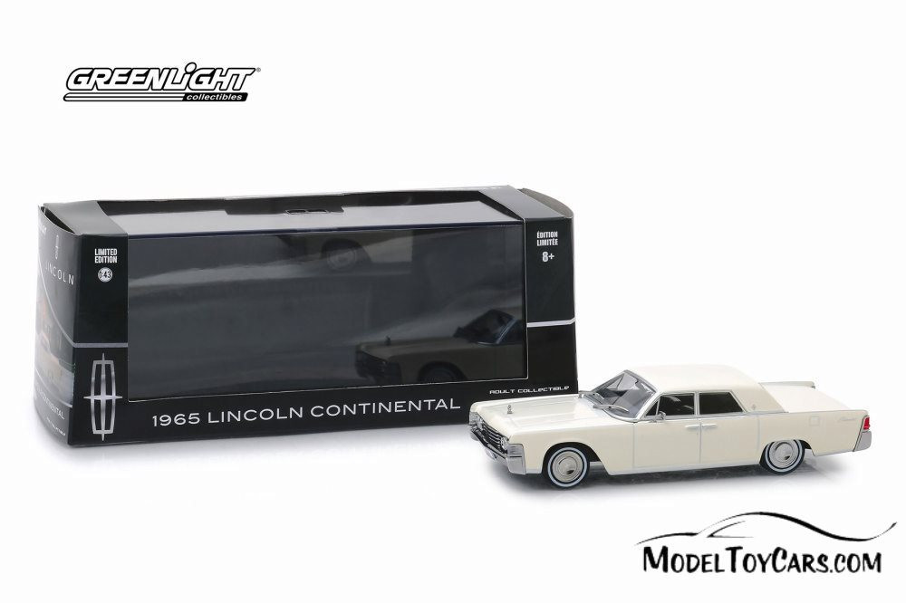 1965 Lincoln Continental Hard Top, White - Greenlight 86328 - 1/43 scale  Diecast Model Toy Car