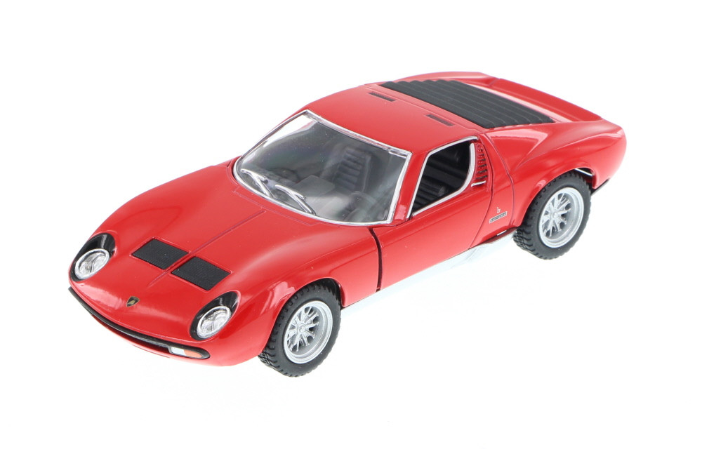 1971 Lamborghini Miura P400 SV Hard Top, Red - Kinsmart 5390D - 1/34 Scale Diecast Model Toy Car