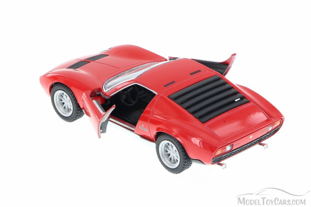 1971 Lamborghini Miura P400 SV Hard Top, Red - Kinsmart 5390D - 1/34 Scale  Diecast Model Toy Car