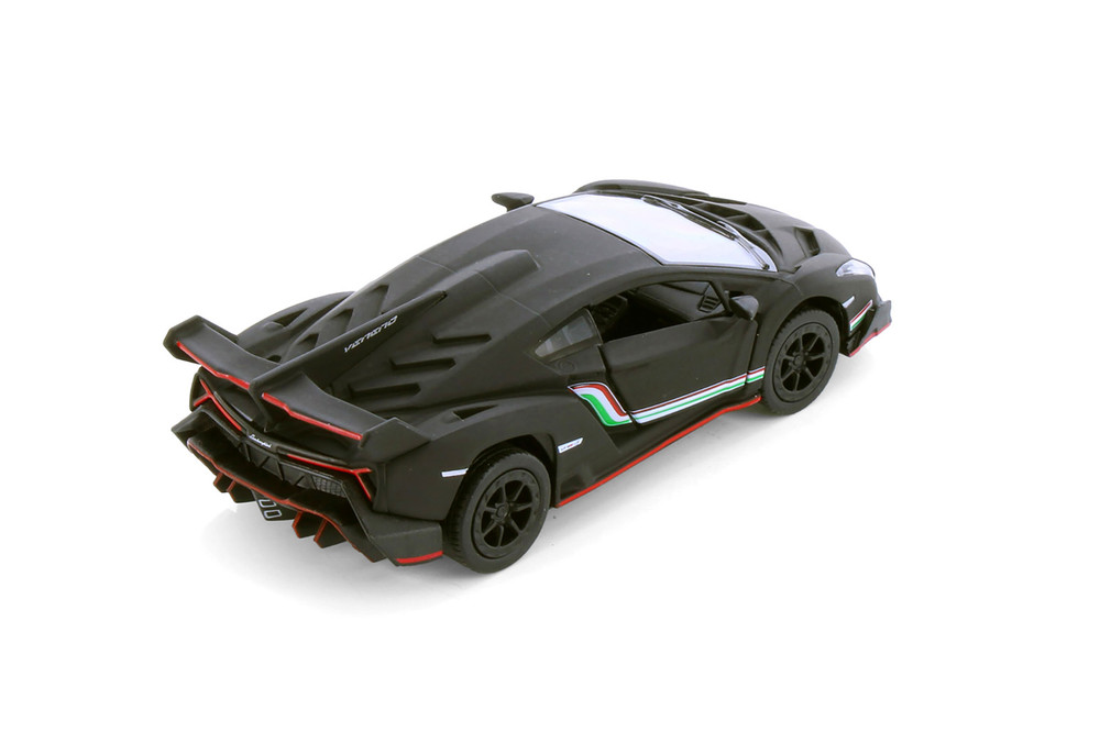 Lamborghini Veneo, Matte Black - Kinsmart 5367D - 1/36 Scale Diecast Model Toy Car