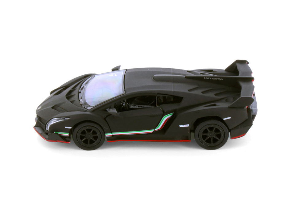 Lamborghini Veneo, Matte Black - Kinsmart 5367D - 1/36 Scale Diecast Model Toy Car