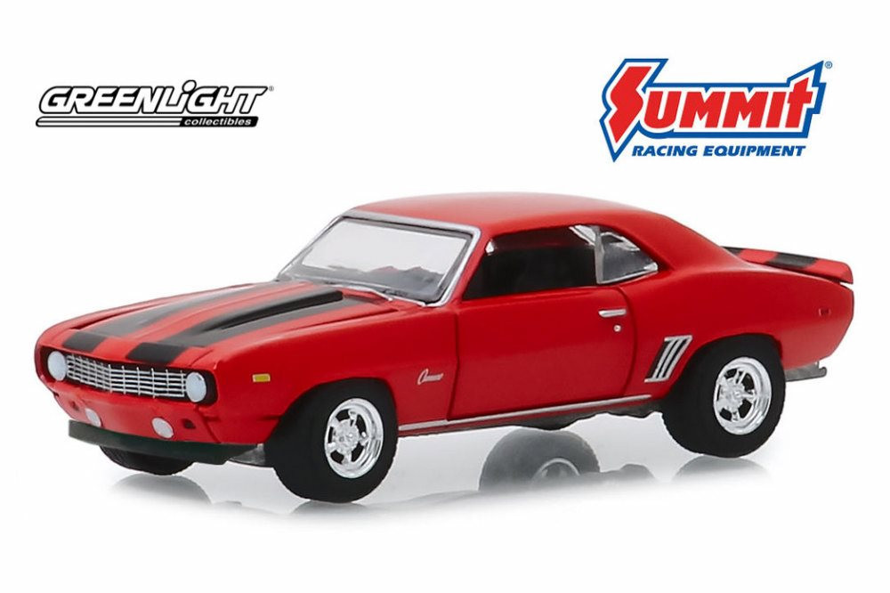 1969 Chevy Camaro, Red - Greenlight 30107/48 - 1/64 scale Diecast Model Toy Car