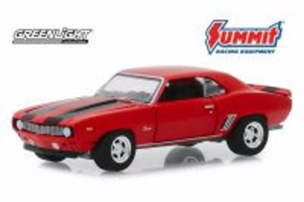 1969 Chevy Camaro, Red - Greenlight 30107/48 - 1/64 scale Diecast Model Toy Car