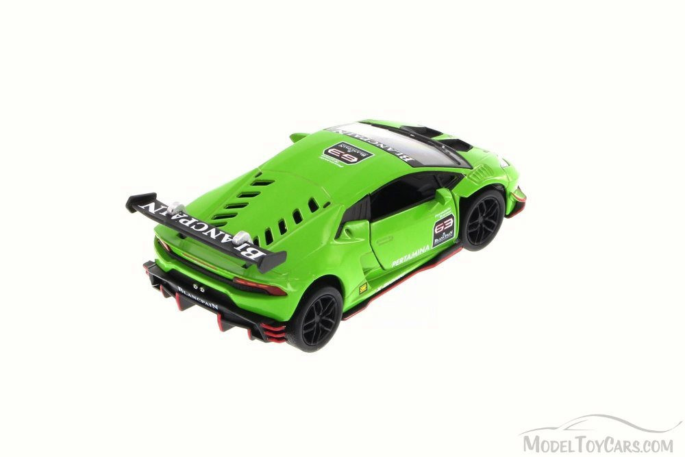 Lamborghini Huracan LP620-2 Super Trofeo, Green - Kinsmart 5389D - 1/36 Scale Diecast Model Toy Car