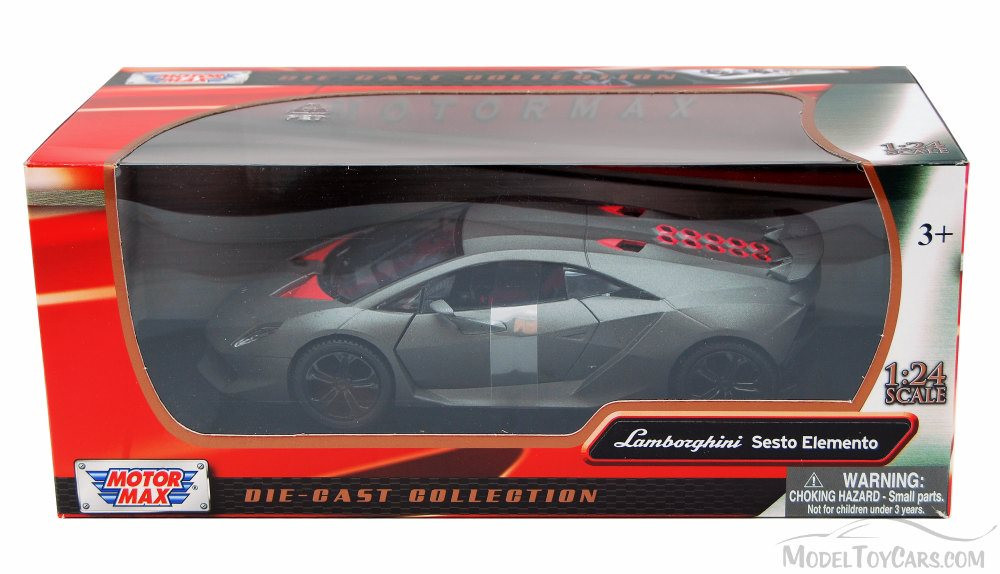 Lamborghini Sesto Elemento, Matte Black - Showcasts 79314BK - 1/24 Scale Diecast Model Toy Car
