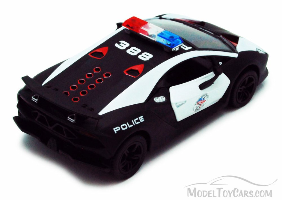 Lamborghini Sesto Elemento Police Car, Black - Kinsmart 5359DP - 1/38 scale  Diecast Model Toy Car