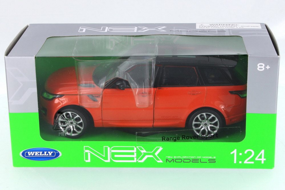 2015 Land Rover Range Rover Sport, Orange - Welly 24059W-OR - 1/24 Scale Diecast Model Toy Car