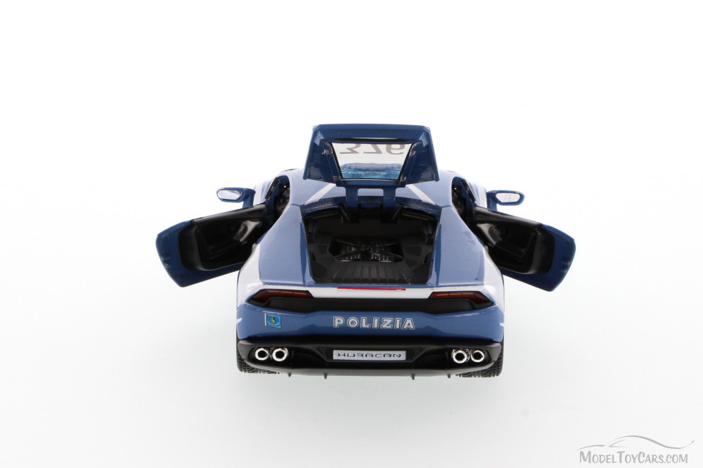 Lamborghini Huracan Polizia, Blue - Showcasts 34511 - 1/24 Scale Diecast Model Toy Car (Brand New, but NOT IN BOX)