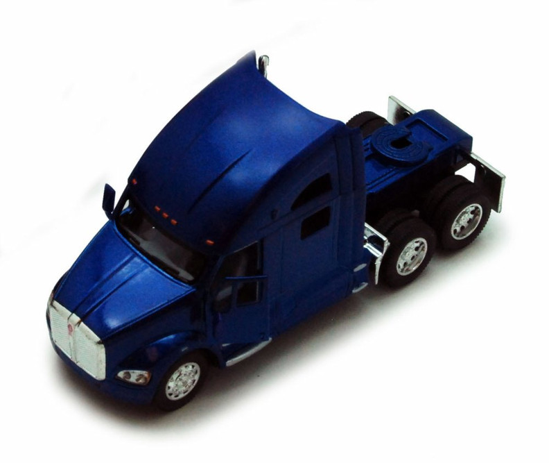 Kenworth T700 Tractor, Blue - Kinsmart 5357D - 1/68 scale Diecast Car (Brand New, but NOT IN BOX)