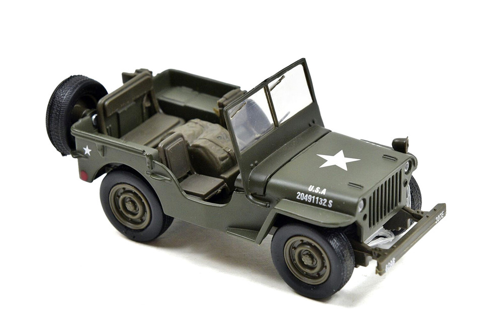 Jeep Willys US ARMY, Military Green - New Ray 54133 - 1/32 Scale Diecast Model Toy Car