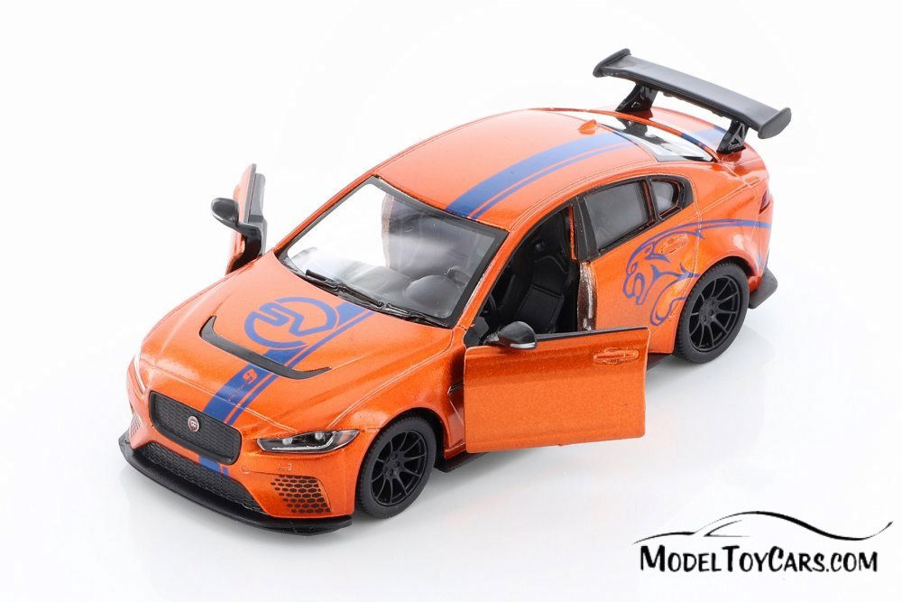 Jaguar Project 8 with Decals Hardtop, Orange - Kinsmart 5416DF - 1