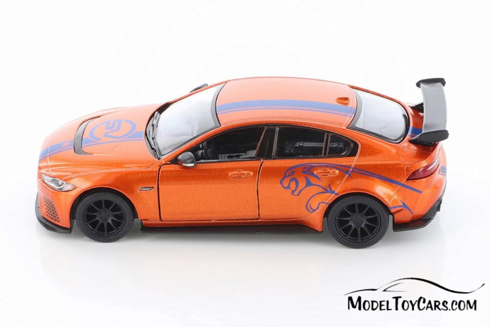 Jaguar Project 8 with Decals Hardtop, Orange - Kinsmart 5416DF - 1/38 scale Diecast Model Toy Car
