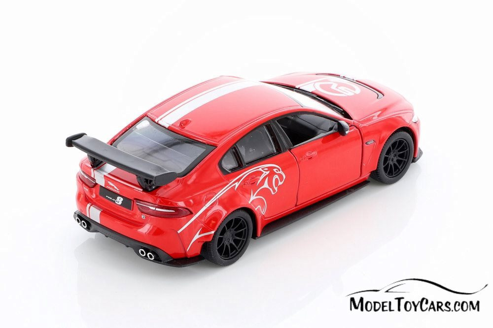 Jaguar Project 8 with Decals Hardtop, Red - Kinsmart 5416DF - 1/38 scale Diecast Model Toy Car