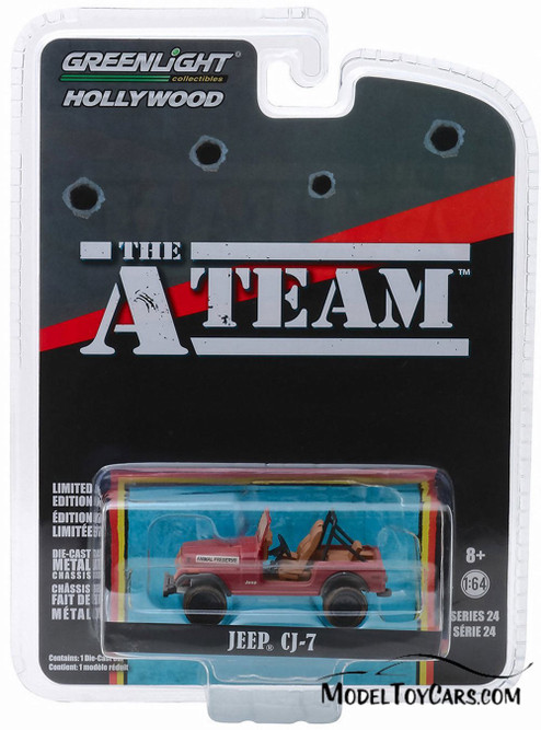 Jeep CJ-7, The A-Team - Greenlight 44840C/48 - 1/64 scale Diecast Model Toy Car