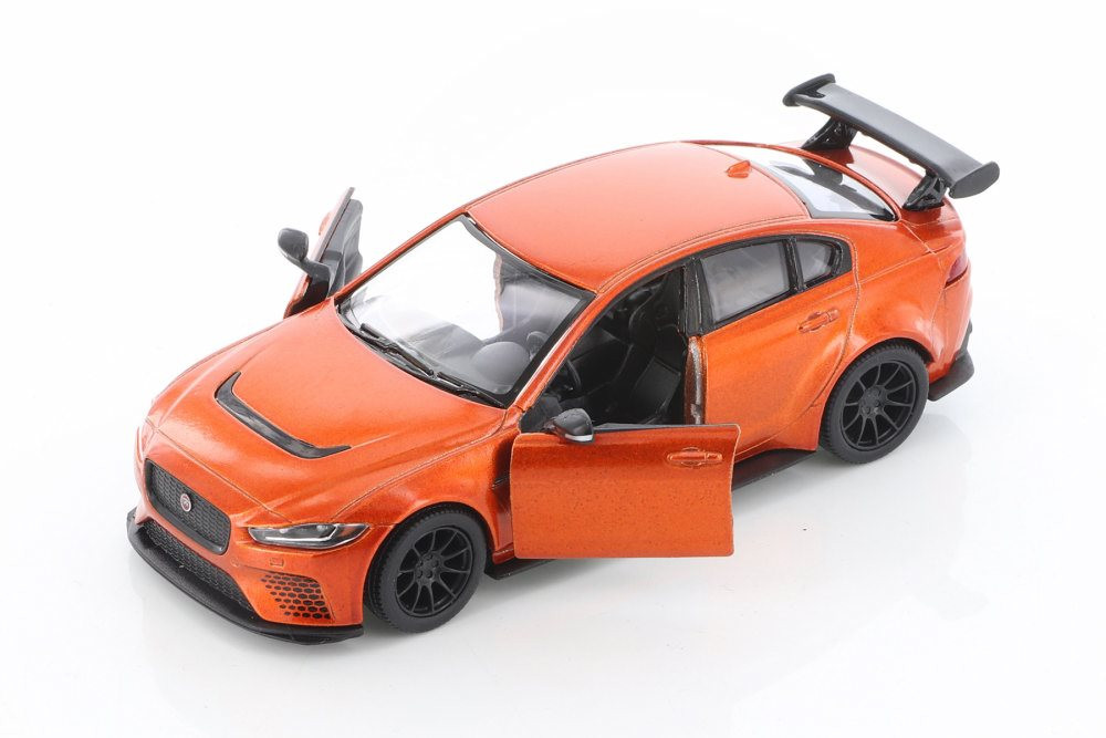 Jaguar XE SV Project 8 Hardtop, Orange - Kinsmart 5416D - 1/38 scale Diecast Model Toy Car