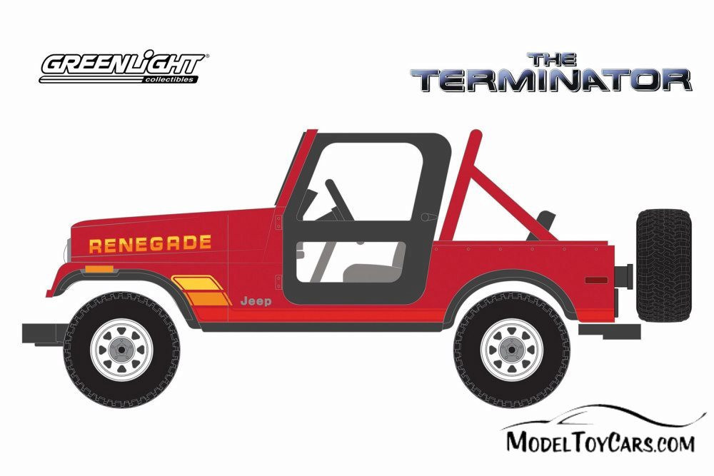 1983 Jeep CJ-7 Renegade, The Terminator - Greenlight 44810B/48 - 1/64 scale Diecast Model Toy Car