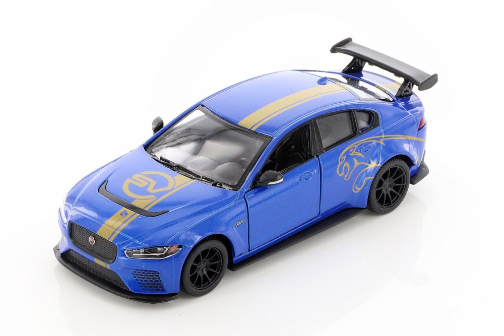 Jaguar Project 8 with Decals Hardtop, Blue - Kinsmart 5416DF - 1