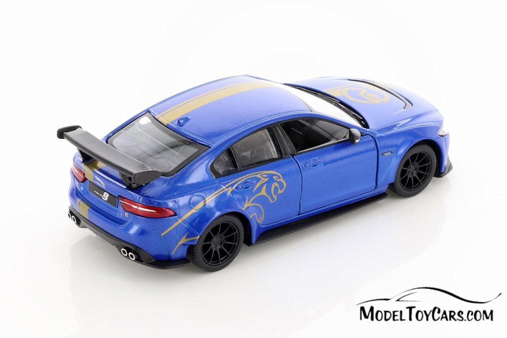 Jaguar Project 8 with Decals Hardtop, Blue - Kinsmart 5416DF - 1